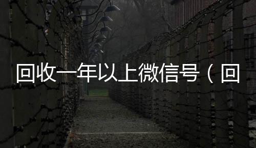 回收一年以上微信vx回收号（回收一年以上微信号多少钱）